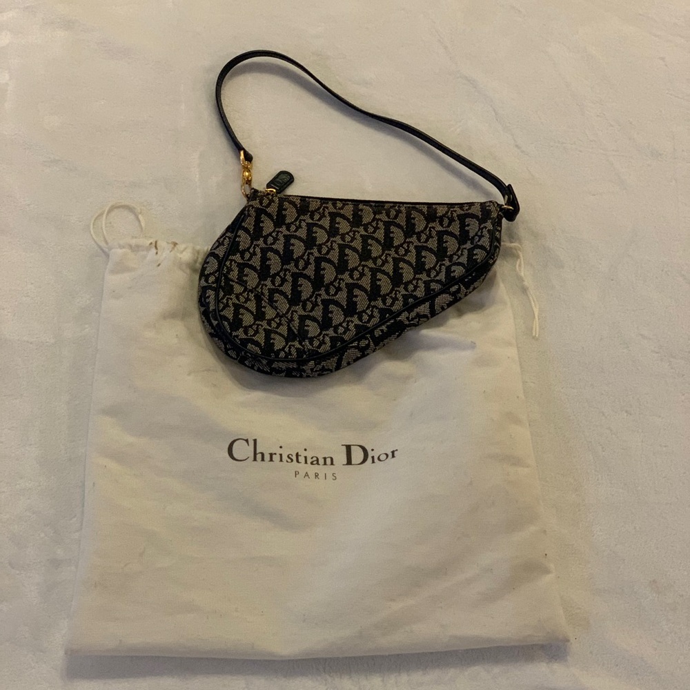 Christian Dior Vintage Saddle Pouch Shoulder Bag!